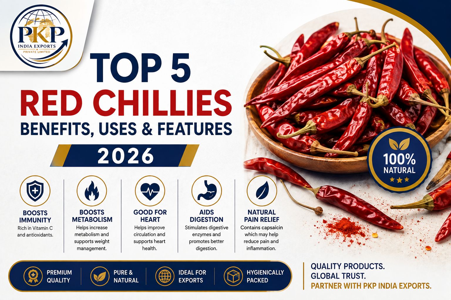 Top 5 Red Chillies Benefits, Uses & Features 2026
